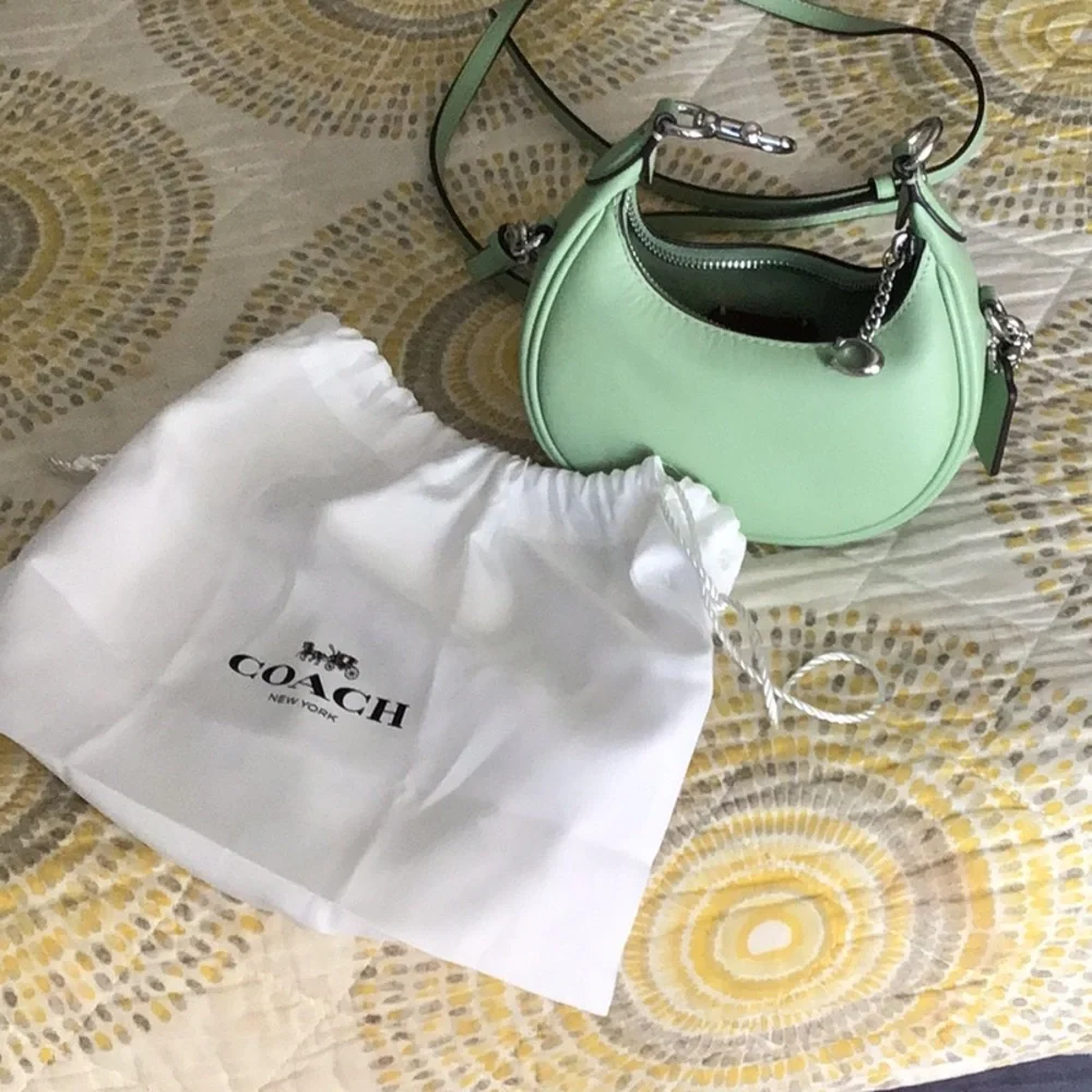 COPY - ⚡️FLASH SALE⚡️Coach Pale Pistachio / Silver Jonie Bag & Id Card Case - Picture 8 of 15